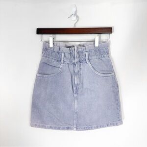ZARA | Paper Bag Denim Skirt